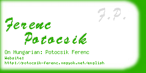 ferenc potocsik business card